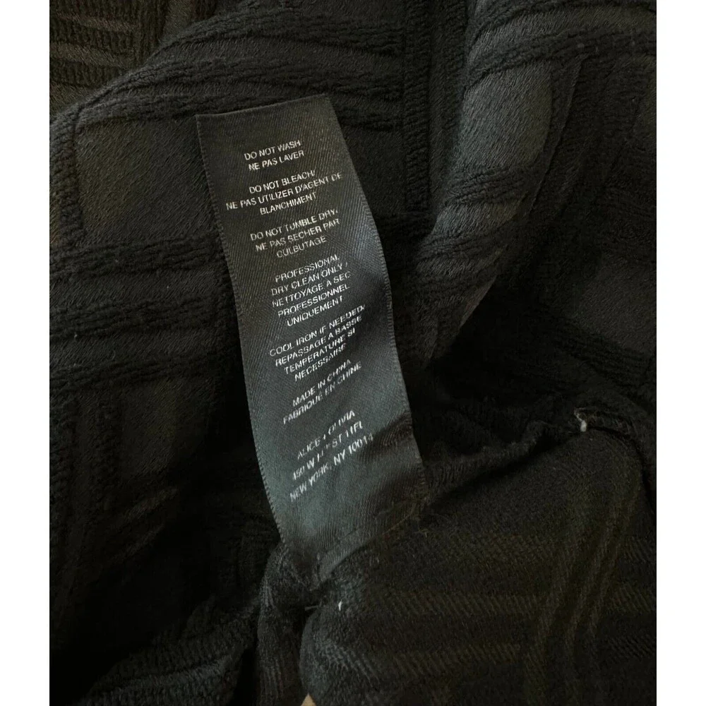 Alice Olivia Women Top Black Embroidered Diamond Cropped Sleeveless Tank Size 6 - Picture 8 of 9